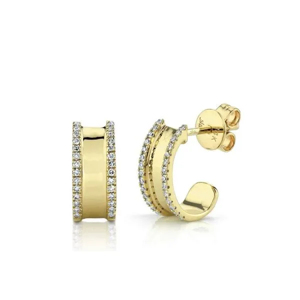 Hugger hoop diamond earrings in 14ky Bryan Jewelry Prattville, AL