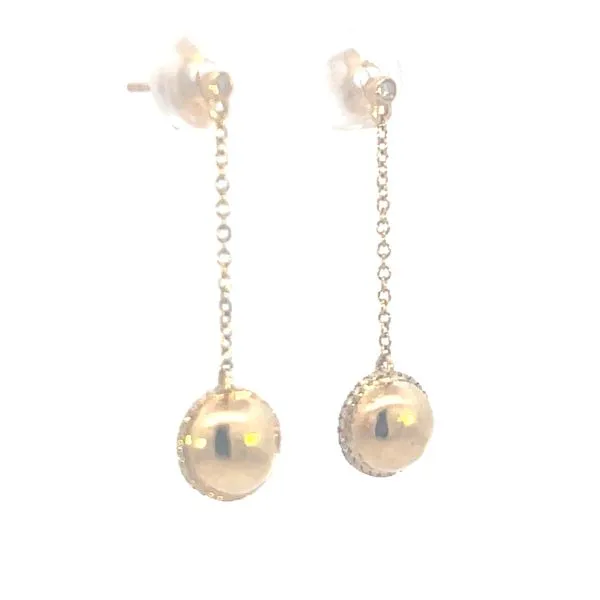 Dangle earrings with .16ctw of diamond accents Image 2 Bryan Jewelry Prattville, AL