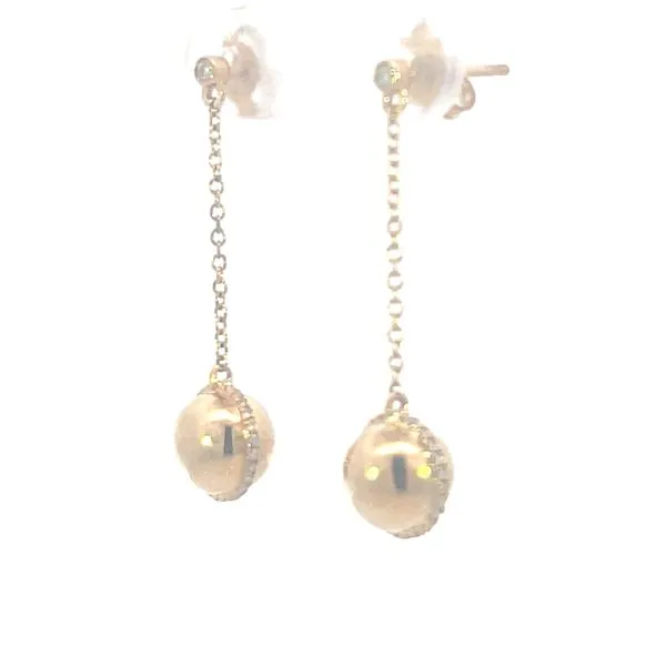 Dangle earrings with .16ctw of diamond accents Image 3 Bryan Jewelry Prattville, AL