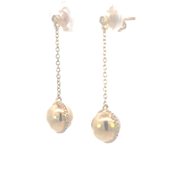 Dangle earrings with .16ctw of diamond accents Image 3 Bryan Jewelry Prattville, AL