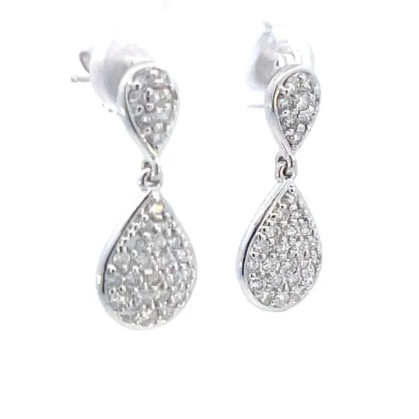 14wk diamond dangle earrings Image 3 Bryan Jewelry Prattville, AL