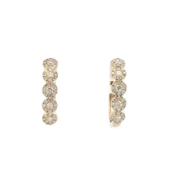 .50ctw Diamond Cluster Earrings in 14k yellow gold Bryan Jewelry Prattville, AL