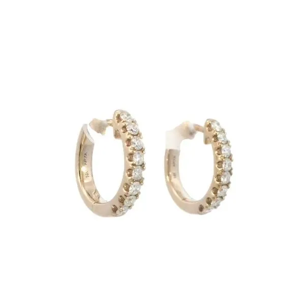 .50ct Diamond Huggie Earrings in 14ky Image 3 Bryan Jewelry Prattville, AL
