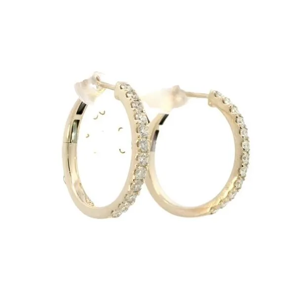 Diamond Huggie Earrings in 14ky Image 2 Bryan Jewelry Prattville, AL