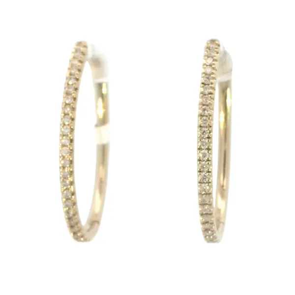 Elongated Diamond Hoops Bryan Jewelry Prattville, AL