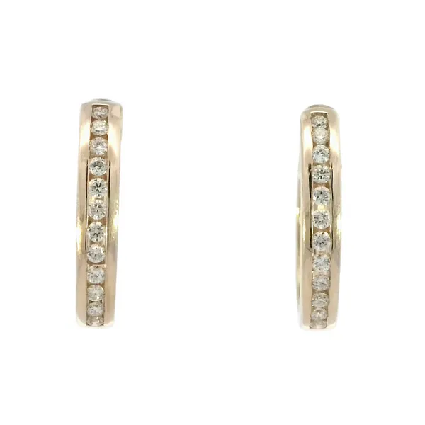 .33ctw Diamond Oval Hoop Earrings in 14ky Bryan Jewelry Prattville, AL