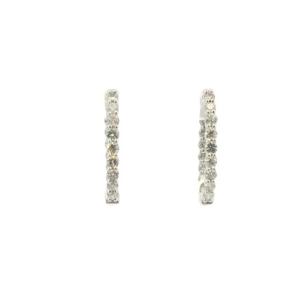 Inside-out diamond hoop earrings in 14kw Bryan Jewelry Prattville, AL