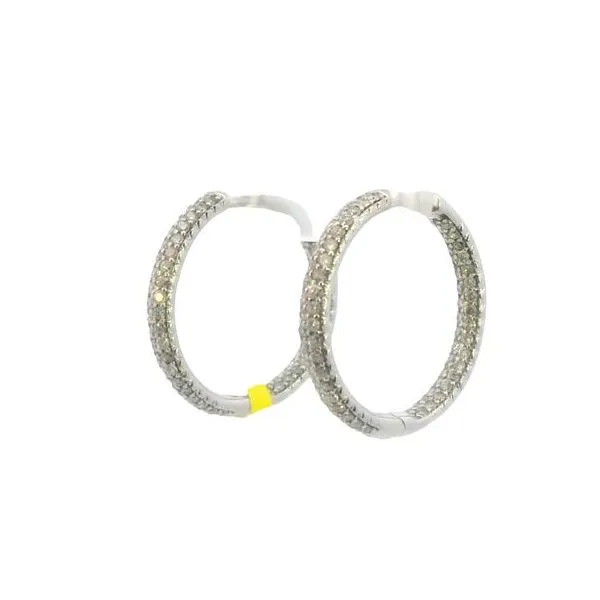 Double row inside-out diamond earrings Image 3 Bryan Jewelry Prattville, AL