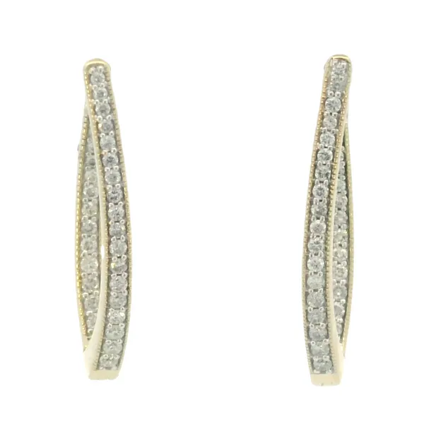 Diamond V Hoops Earring Bryan Jewelry Prattville, AL