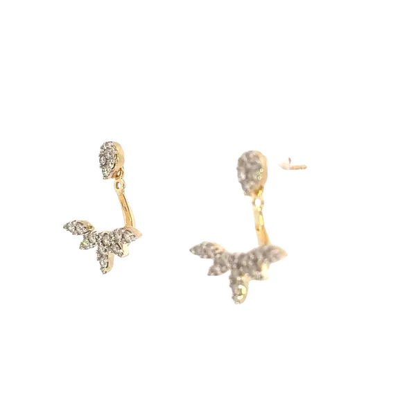 Aiya Design Pear Cluster Diamond Studs with Ear Trim Drop diamond Jacket Image 3 Bryan Jewelry Prattville, AL