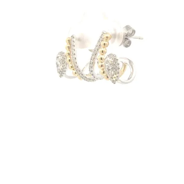 Gabriel Fashion-Triple Take Ear Trim Diamond Earrings-14ktt Image 2 Bryan Jewelry Prattville, AL