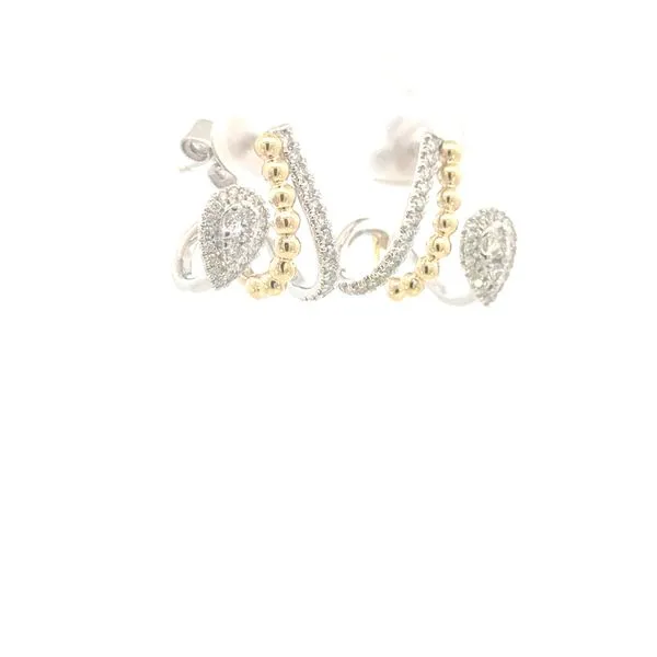 Gabriel Fashion-Triple Take Ear Trim Diamond Earrings-14ktt Image 3 Bryan Jewelry Prattville, AL