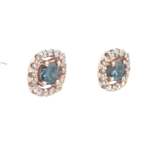 Blue diamond Earrings Image 3 Bryan Jewelry Prattville, AL