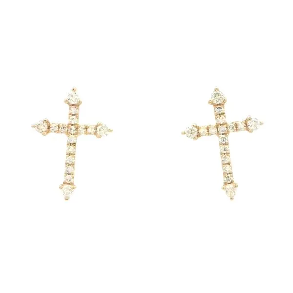 14ky Diamond Cross Earrings Bryan Jewelry Prattville, AL