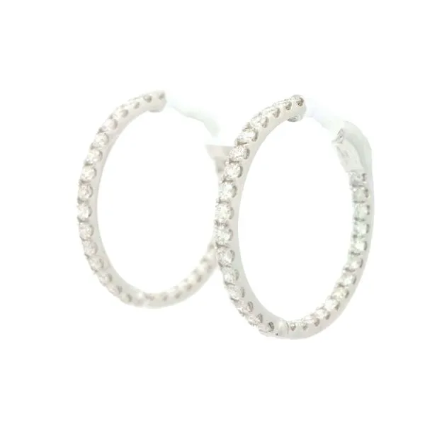 14kw Hollywood Hoops 1ctw Image 3 Bryan Jewelry Prattville, AL