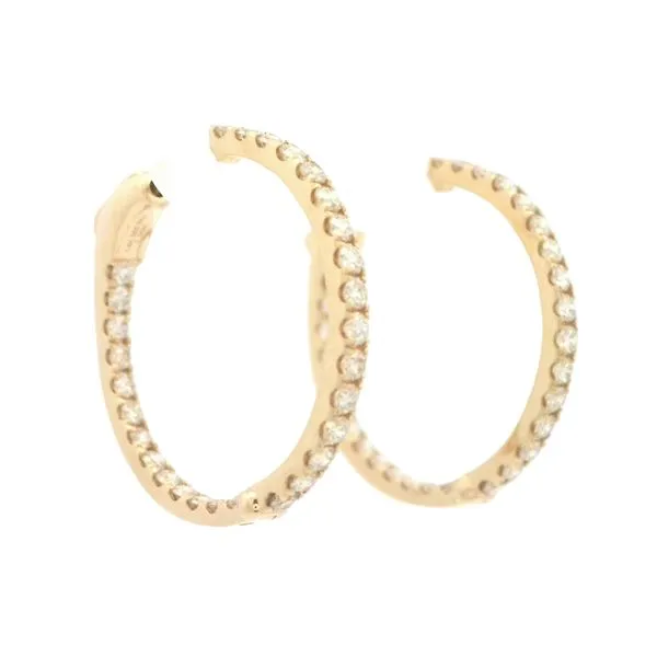 14ky Hollywood Hoops 1ctw Image 2 Bryan Jewelry Prattville, AL