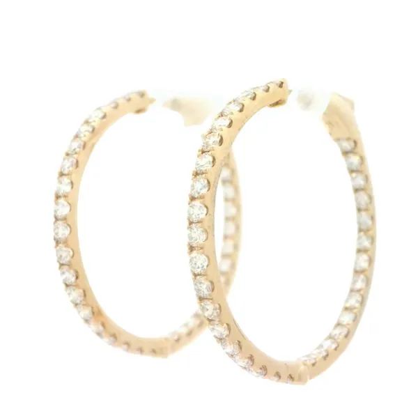 14ky Hollywood Hoops 2ctw Image 3 Bryan Jewelry Prattville, AL