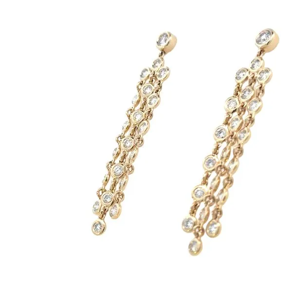 Contemporary Designed Chandelier Diamond Earrings-14ky Image 2 Bryan Jewelry Prattville, AL
