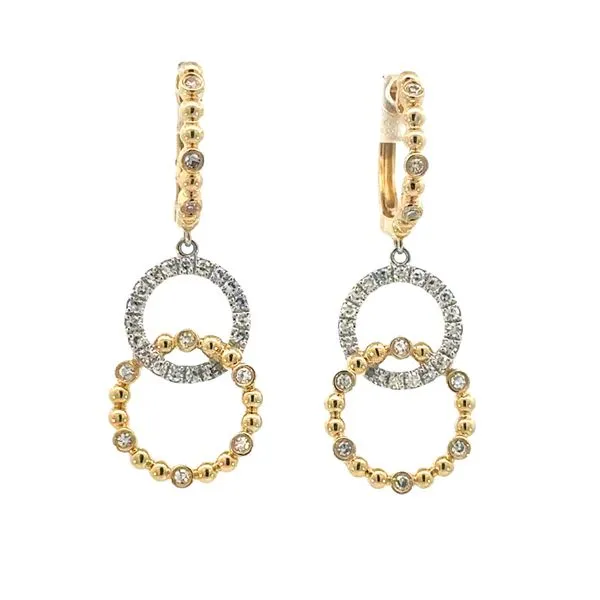 Interlocking Circles of Diamonds Earrings-14ktt Bryan Jewelry Prattville, AL
