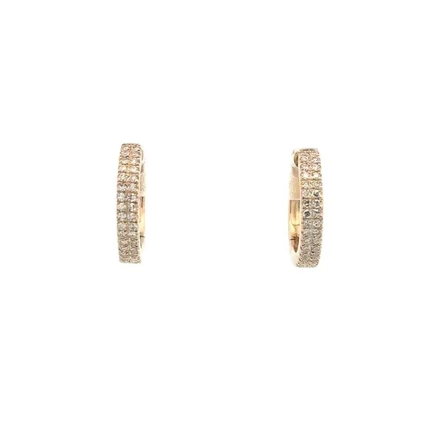Double Row Diamond Huggies-14ky Bryan Jewelry Prattville, AL