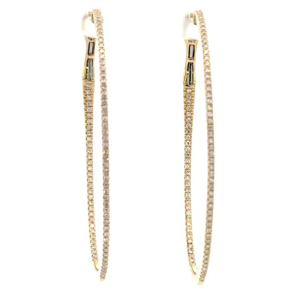 Golden Grandeur, Endless Sparkle, Diamond Oval Hoop Earrings in14ky Bryan Jewelry Prattville, AL