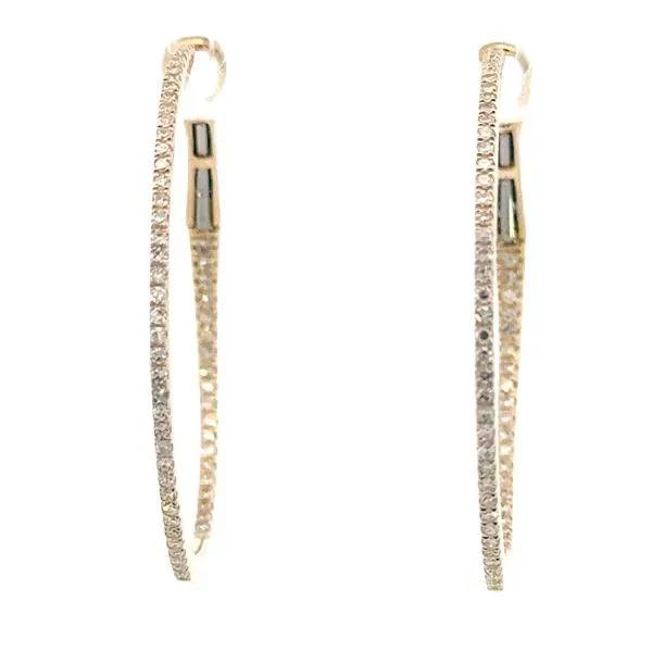 Radiant from Every Angle<br>, Diamond Hoop Earrings in 14ky Bryan Jewelry Prattville, AL