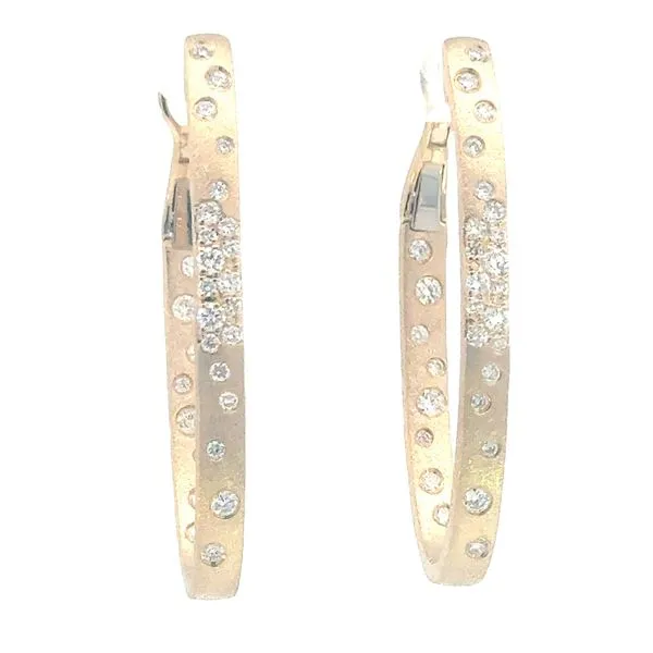 Modern Texture, Brilliant Sparkle<br>, Confetti Diamond Earrings in 14ky Bryan Jewelry Prattville, AL