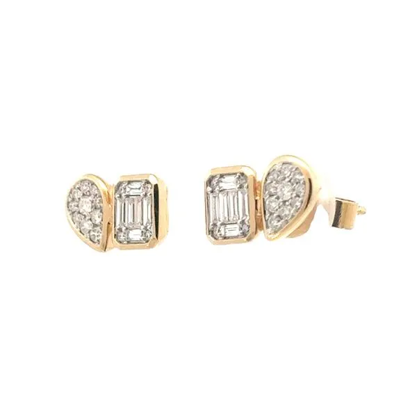 Playful Balance, Perfect Sparkle<br>, Diamond Toi Et Moi Earrings in 14ky Image 2 Bryan Jewelry Prattville, AL