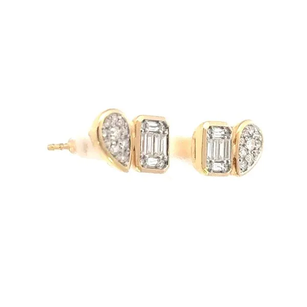 Playful Balance, Perfect Sparkle<br>, Diamond Toi Et Moi Earrings in 14ky Image 3 Bryan Jewelry Prattville, AL