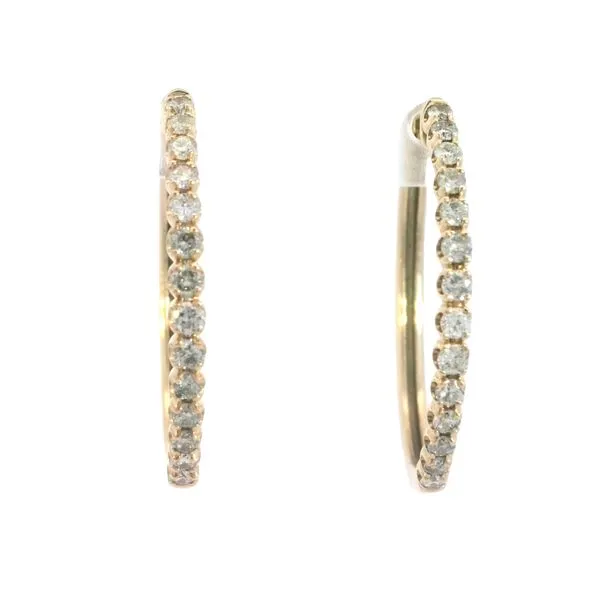 Diamond Hoop Earrings in 14ky Bryan Jewelry Prattville, AL