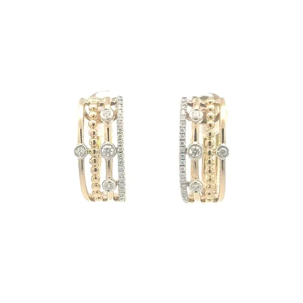 Four Row Diamond Hoop-1/4ctw-14ky Bryan Jewelry Prattville, AL