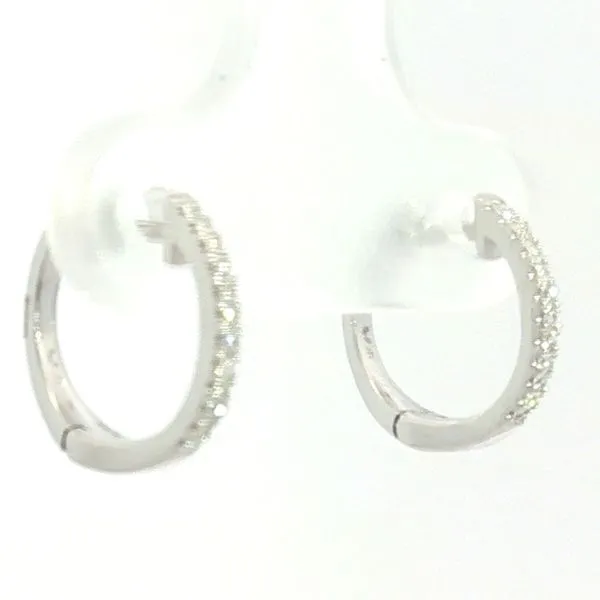 Small Diamond Huggy Earrings Image 2 Bryan Jewelry Prattville, AL