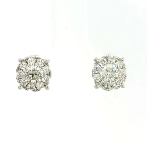 Diamond Cluster Earrings Bryan Jewelry Prattville, AL