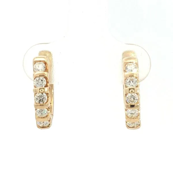 5 stone Diamond Hoop Earrings Bryan Jewelry Prattville, AL