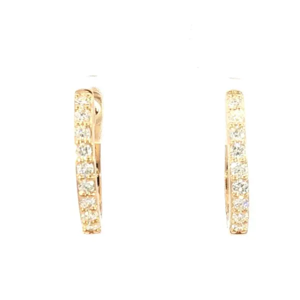 Diamond Hoop Earrings in 14k Yellow Gold – .50ctw Bryan Jewelry Prattville, AL