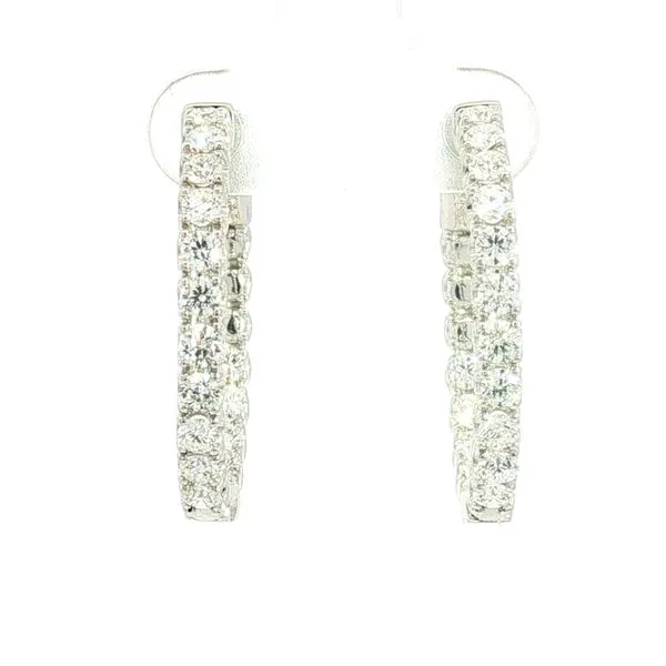 Inside-Out Diamond Hoop Earrings in 14k White Gold – 2.00ctw Bryan Jewelry Prattville, AL