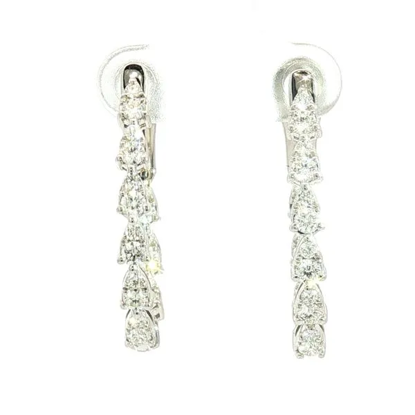 Diamond Hoop Earrings in 14k White Gold – 1.50ctw Bryan Jewelry Prattville, AL