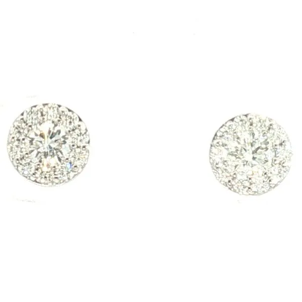 Diamond Cluster Stud Earrings in 14k White Gold – .50ctw Bryan Jewelry Prattville, AL