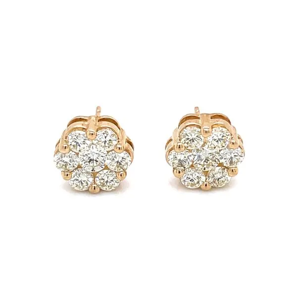 Flower Cluster Earrings 1 1/2ctw 10ky Image 3 Bryan Jewelry Prattville, AL