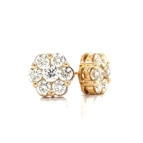 Flower Cluster Earrings 1 1/2ctw 10ky Bryan Jewelry Prattville, AL