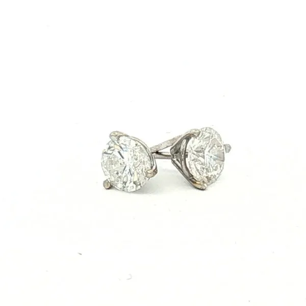 Radiant Classics: 14KW 1.50ctw Martini-Style Natural Diamond Stud Earrings Image 4 Bryan Jewelry Prattville, AL