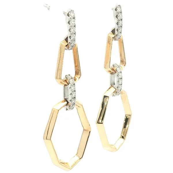 18kwy-Geometric Glamour in  Gold & White Image 2 Bryan Jewelry Prattville, AL