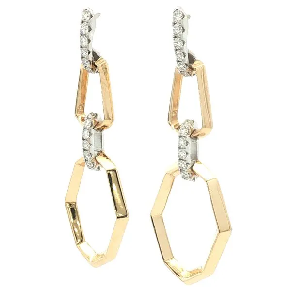 18kwy-Geometric Glamour in  Gold & White Image 3 Bryan Jewelry Prattville, AL