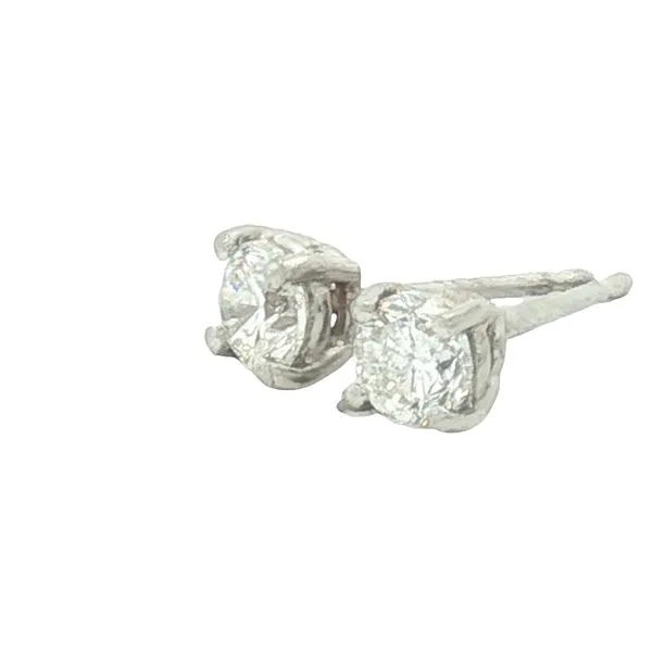 Classic Brilliance: 1/2ctw Natural Diamond Studs in Platinum Image 2 Bryan Jewelry Prattville, AL