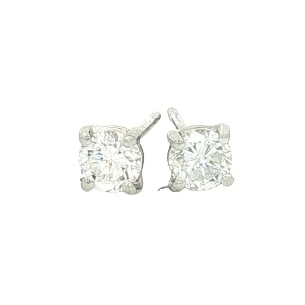 Classic Brilliance: 1/2ctw Natural Diamond Studs in Platinum Image 3 Bryan Jewelry Prattville, AL