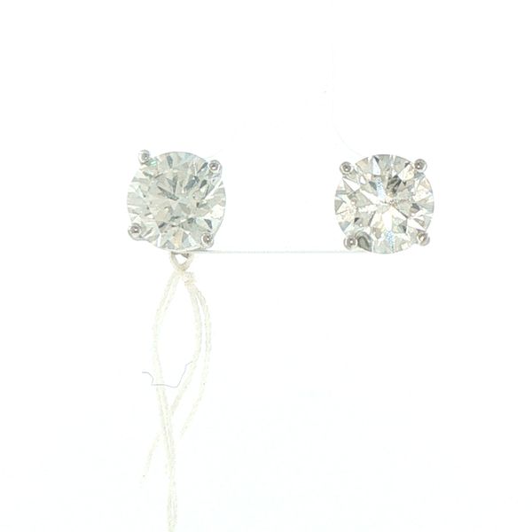 Estate 4.05ctw Round Brilliant Diamond Stud Earrings Bryan Jewelry Prattville, AL