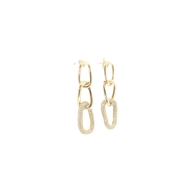 Diamond Link Earrings Image 2 Bryan Jewelry Prattville, AL