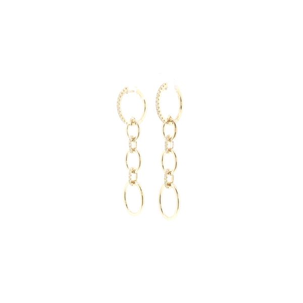Diamond Link Earrings Image 3 Bryan Jewelry Prattville, AL