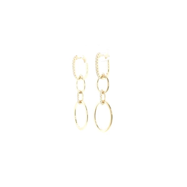 Diamond Link Earrings Image 3 Bryan Jewelry Prattville, AL