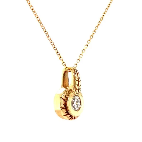 Bezel Set Solitaire Pendant Image 2 Bryan Jewelry Prattville, AL